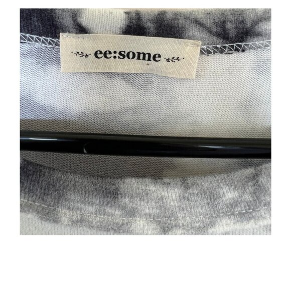 (Up)Cycled ee:some Black Marbled Long Sleeve Sweatshirt - Picture 3 of 4